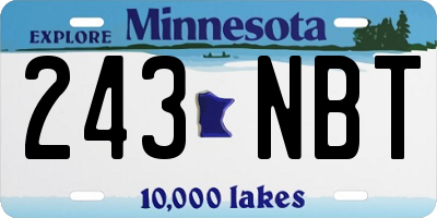 MN license plate 243NBT