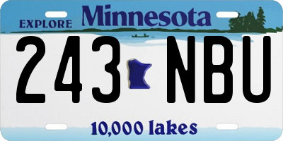 MN license plate 243NBU
