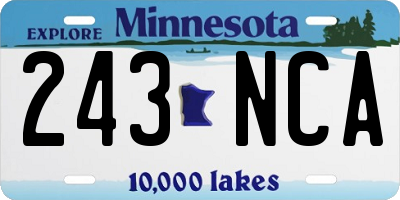 MN license plate 243NCA