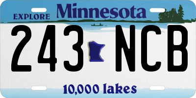 MN license plate 243NCB