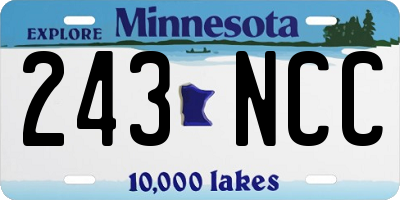 MN license plate 243NCC