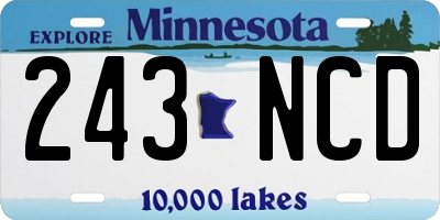 MN license plate 243NCD