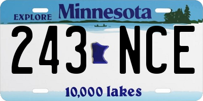 MN license plate 243NCE