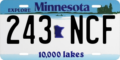 MN license plate 243NCF