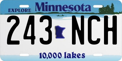 MN license plate 243NCH