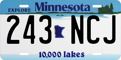 MN license plate 243NCJ