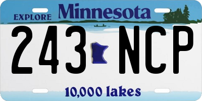 MN license plate 243NCP