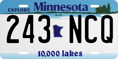 MN license plate 243NCQ