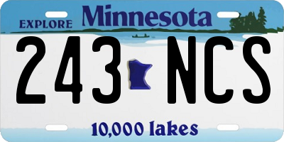 MN license plate 243NCS