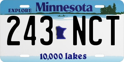 MN license plate 243NCT