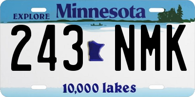 MN license plate 243NMK