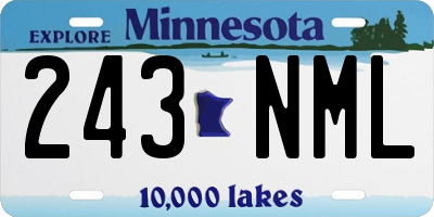 MN license plate 243NML