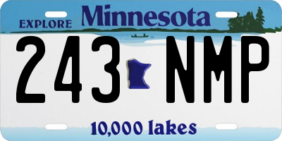MN license plate 243NMP