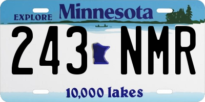 MN license plate 243NMR