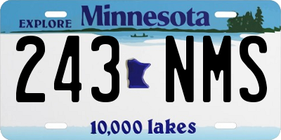 MN license plate 243NMS