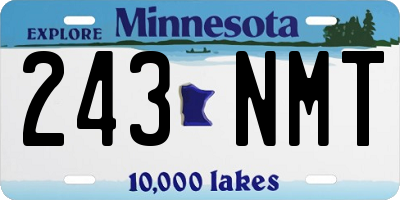 MN license plate 243NMT
