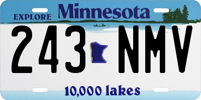 MN license plate 243NMV