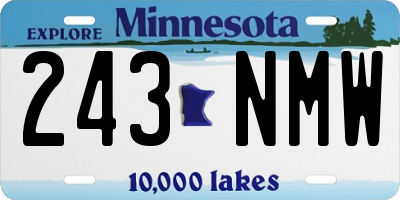 MN license plate 243NMW