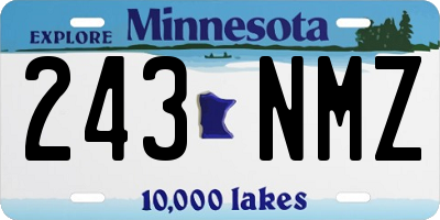 MN license plate 243NMZ