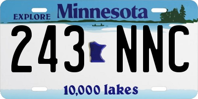 MN license plate 243NNC