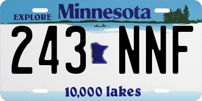 MN license plate 243NNF