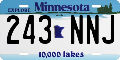 MN license plate 243NNJ