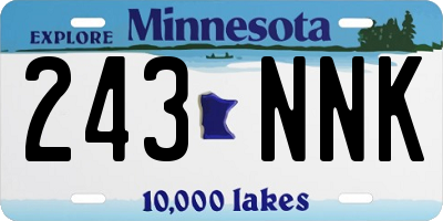 MN license plate 243NNK