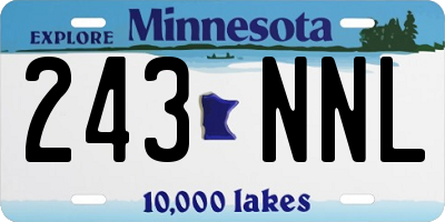 MN license plate 243NNL
