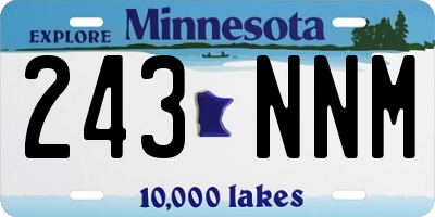 MN license plate 243NNM