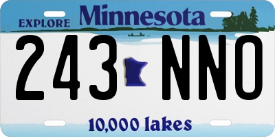 MN license plate 243NNO