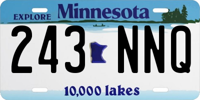 MN license plate 243NNQ