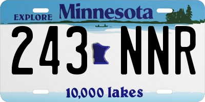 MN license plate 243NNR