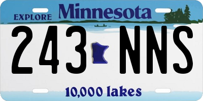 MN license plate 243NNS