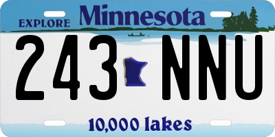 MN license plate 243NNU