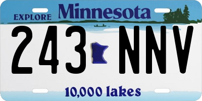 MN license plate 243NNV