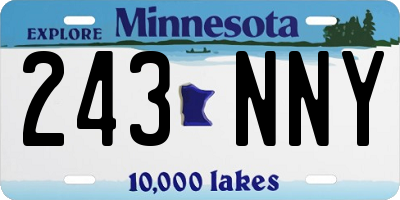 MN license plate 243NNY