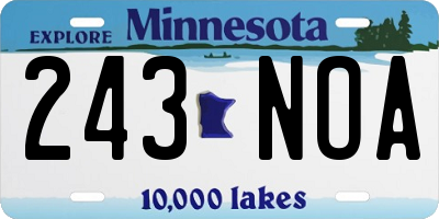 MN license plate 243NOA