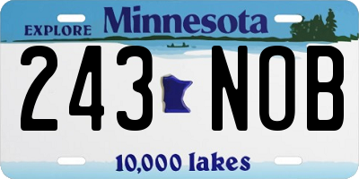 MN license plate 243NOB