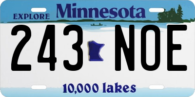 MN license plate 243NOE
