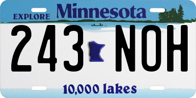 MN license plate 243NOH