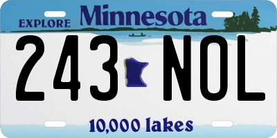 MN license plate 243NOL