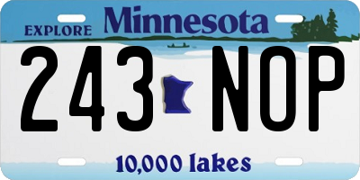 MN license plate 243NOP