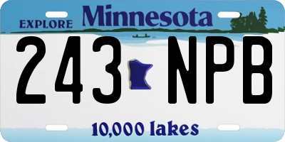 MN license plate 243NPB