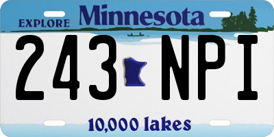 MN license plate 243NPI