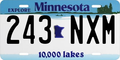 MN license plate 243NXM