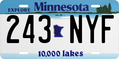MN license plate 243NYF