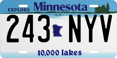 MN license plate 243NYV