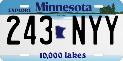 MN license plate 243NYY