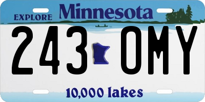 MN license plate 243OMY