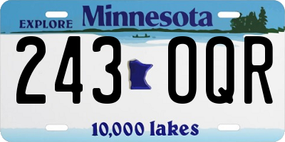 MN license plate 243OQR